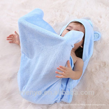 Toalla con palabras de impresión o logotipo 100% bambú oso bebé con capucha de bambú Toalla premium para bebés recién nacidos Niños pequeños Niños